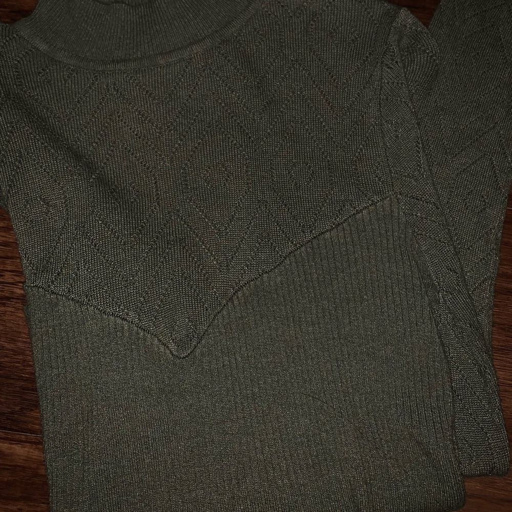 Dark olive green long sleeve.